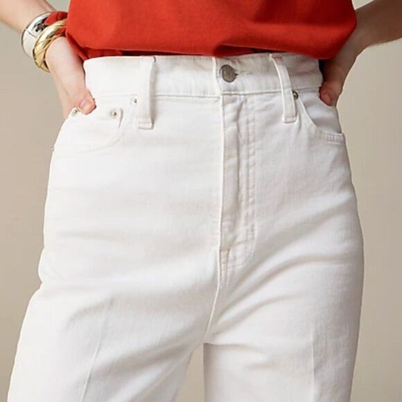 J. Crew BM338 Wide-leg denim trouser in white size 32 NWT - Picture 4 of 13